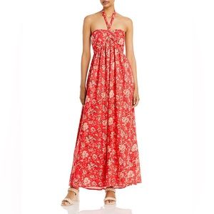 printed halter maxi dress🌺